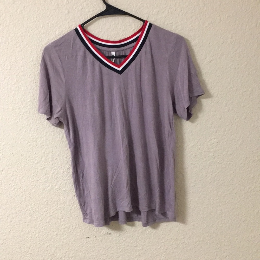 Lavender striped top